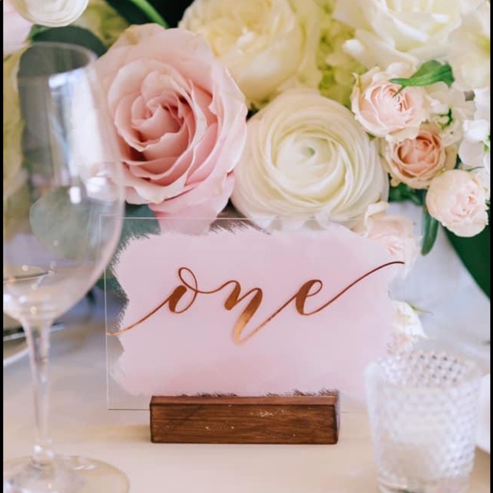 Wedding decor- table numbers